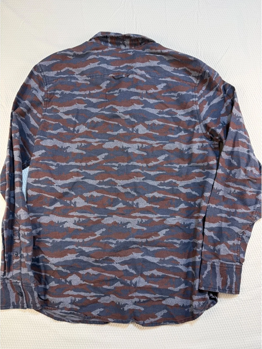American Rag Cie Mens M Abstract Camo Button Up Shirt 100% Cotton Workwear